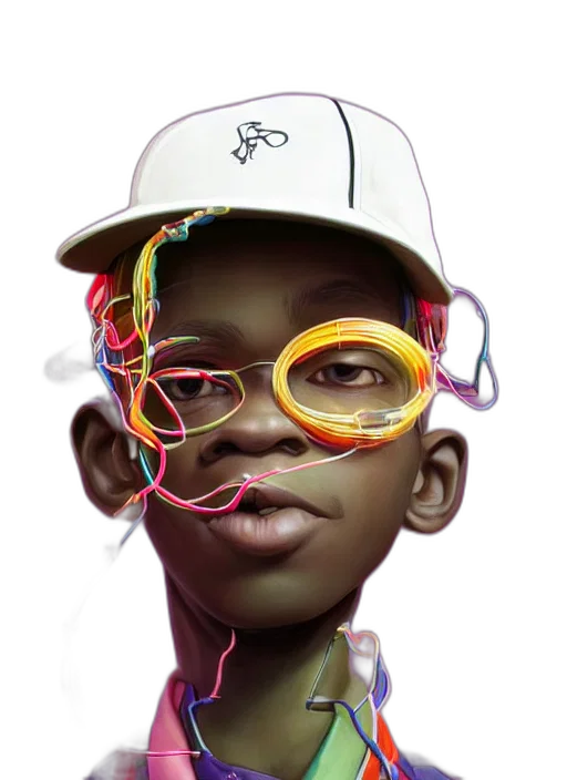 face, hat, photorealistic, concept art transparent PNG cut-out