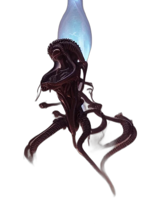 creature, staff, hat, hair transparent PNG cut-out