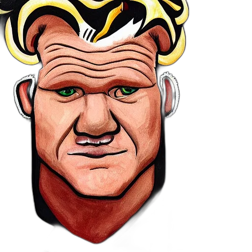 face, comic book art, cartoon, concept art transparent PNG cut-out
