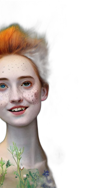 face, mask, hair, creature transparent PNG cut-out