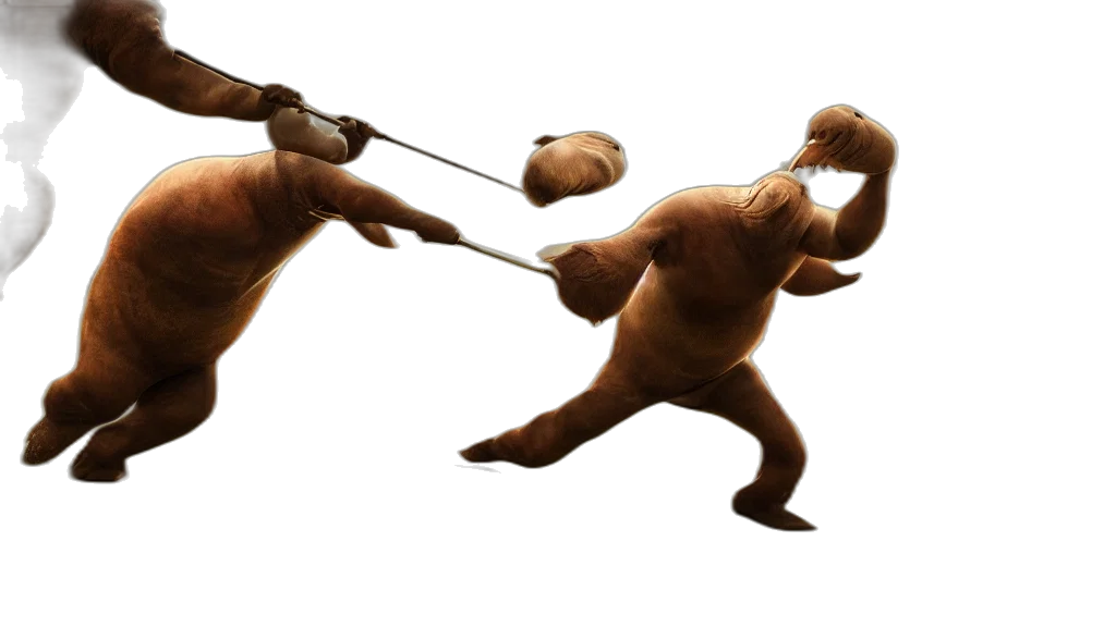 staff, animal, concept art, 3d render transparent PNG cut-out