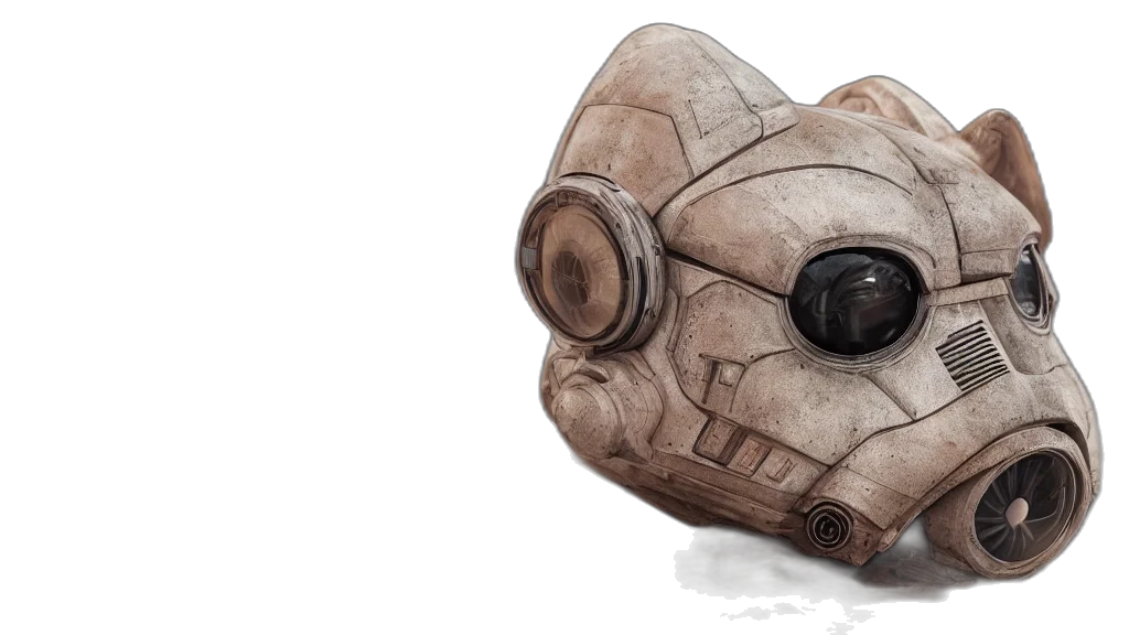 mask, robot, face, concept art transparent PNG cut-out