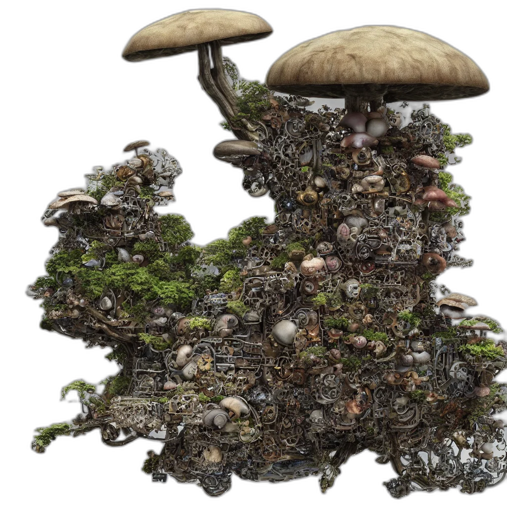 crown, hat, tree, robot transparent PNG cut-out