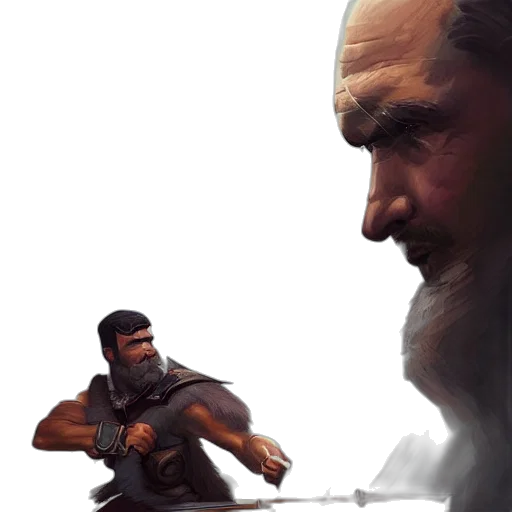 face, weapon, sword, concept art transparent PNG cut-out