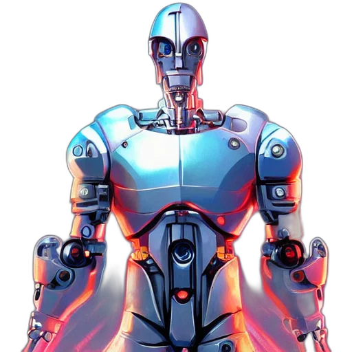 robot, concept art, cyberpunk, comic book art transparent PNG cut-out