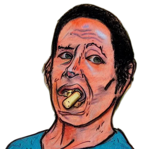 face, mask, staff, creature transparent PNG cut-out