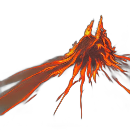 hair, dragon, flower, weapon transparent PNG cut-out
