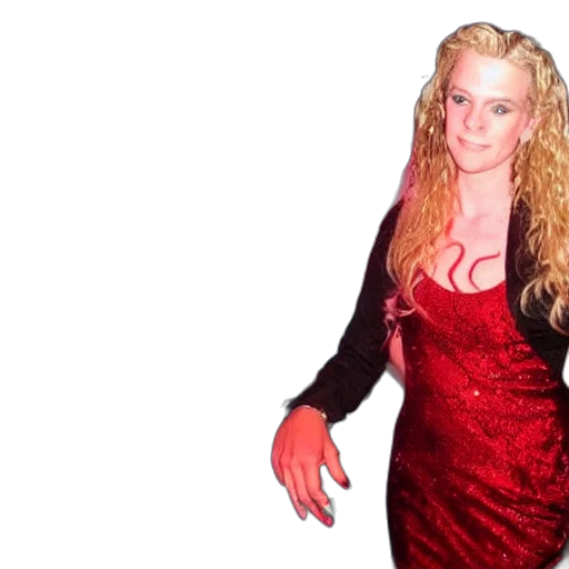 dress, hair, staff, photorealistic transparent PNG cut-out