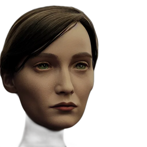 face, robot, 3d render, photorealistic transparent PNG cut-out