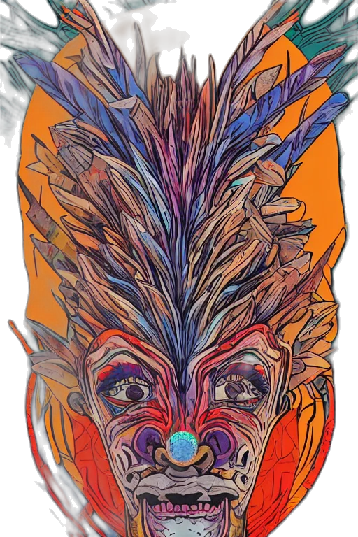 mask, face, crown, creature transparent PNG cut-out