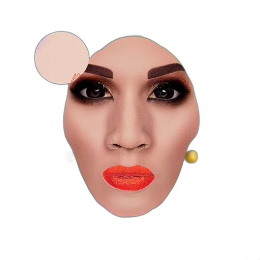 face, mask, cartoon, photorealistic transparent PNG cut-out