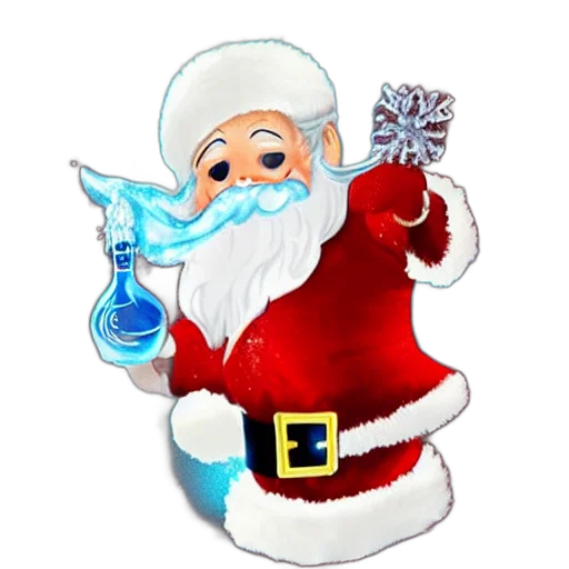 photorealistic, santa, water, bender transparent PNG cut-out