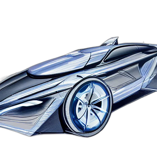 car, concept art, 3d render, photorealistic transparent PNG cut-out