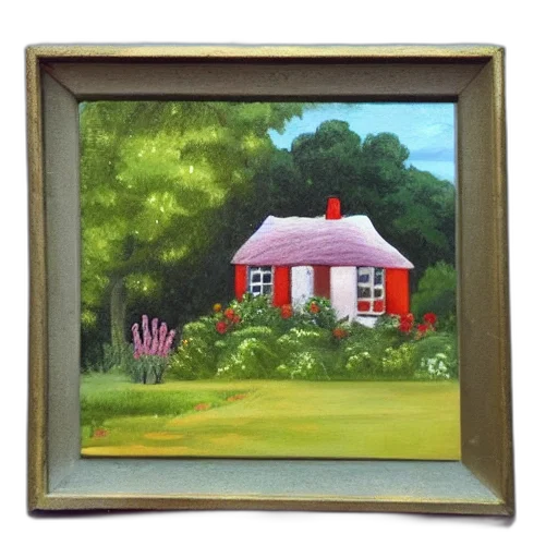 furniture, building, oil painting, photorealistic transparent PNG cut-out