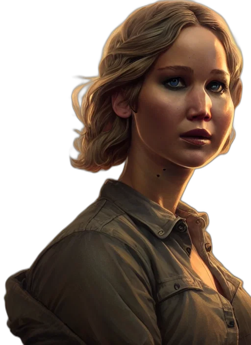 face, concept art, photorealistic, comic book art transparent PNG cut-out