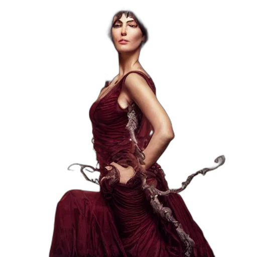 dress, staff, jewelry, weapon transparent PNG cut-out