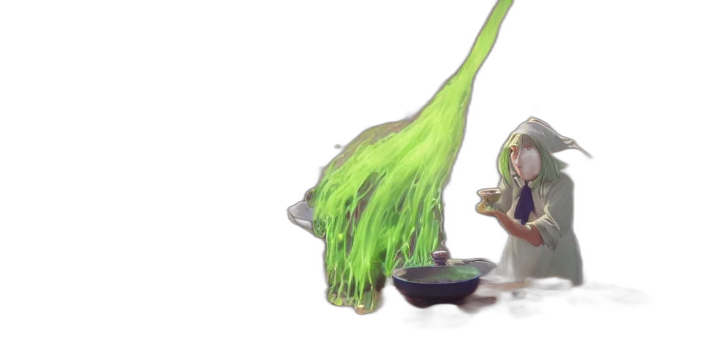 food, staff, hair, creature transparent PNG cut-out