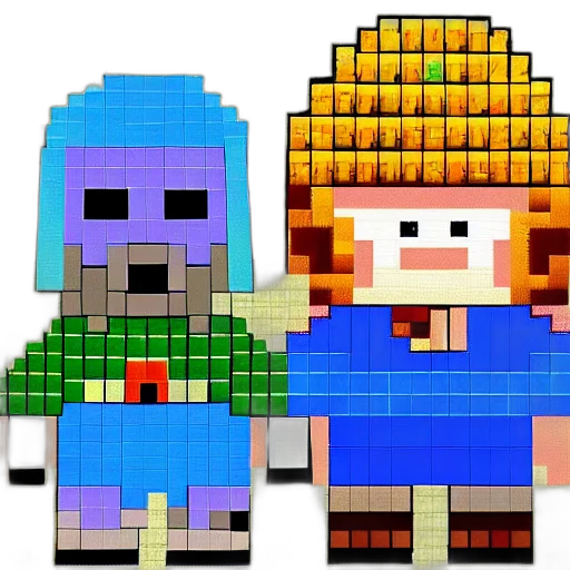 pixel art, concept art, 3d render, cartoon transparent PNG cut-out