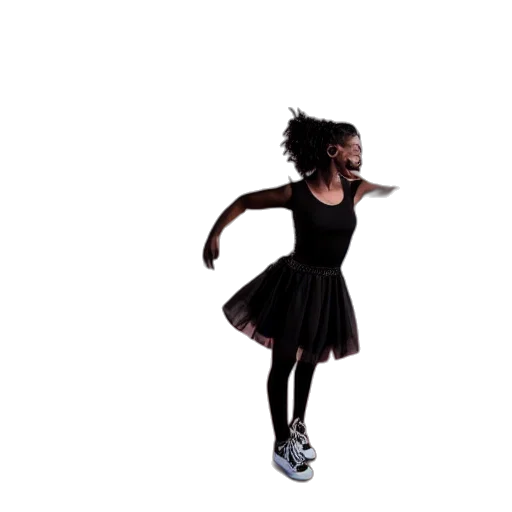 dress, shoes, hair, staff transparent PNG cut-out