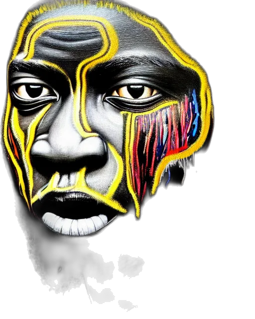 mask, face, photorealistic, comic book art transparent PNG cut-out