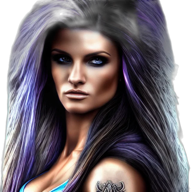 hair, fantasy art, photorealistic, comic book art transparent PNG cut-out