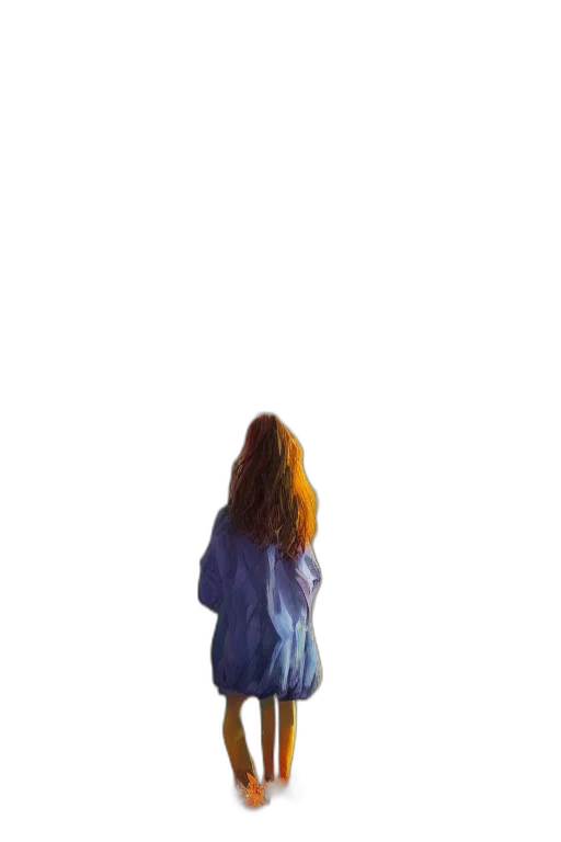 dress, jacket, hair, creature transparent PNG cut-out