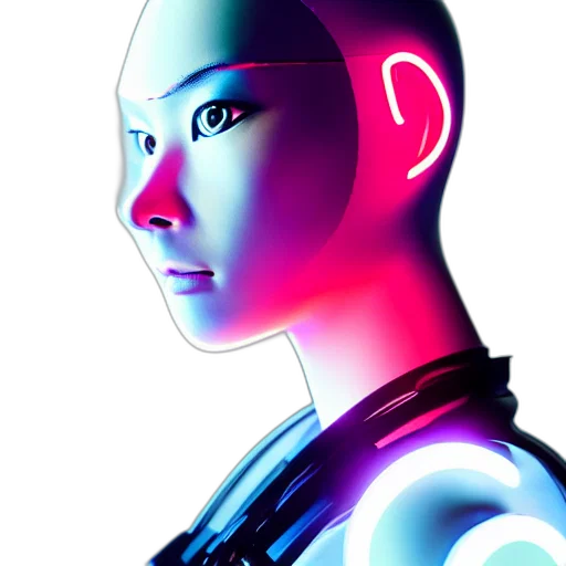 robot, face, cyberpunk, concept art transparent PNG cut-out