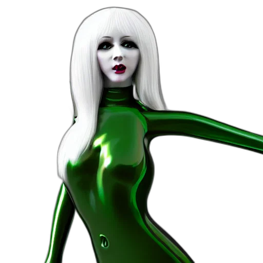 dress, robot, 3d render, concept art transparent PNG cut-out
