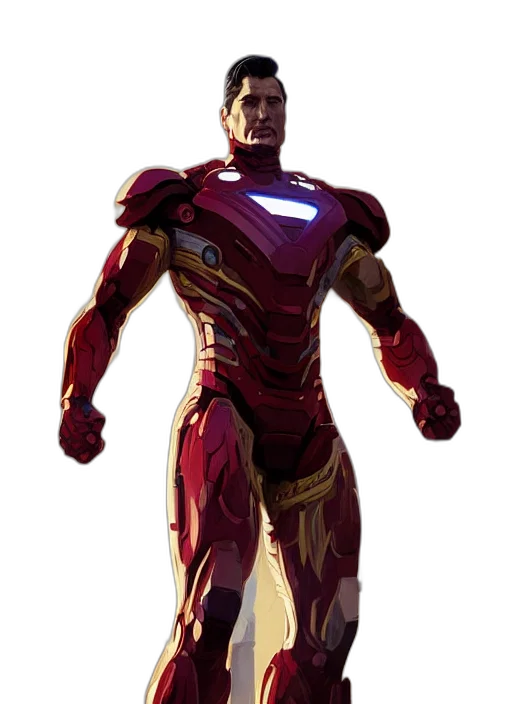 robot, concept art, comic book art, 3d render transparent PNG cut-out