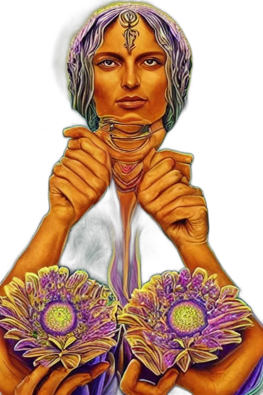 flower, jewelry, face, mask transparent PNG cut-out