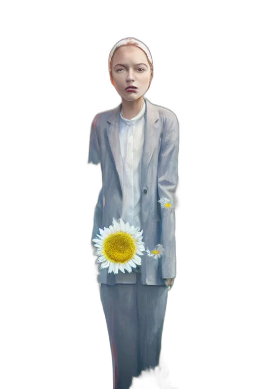 dress, staff, jacket, flower transparent PNG cut-out