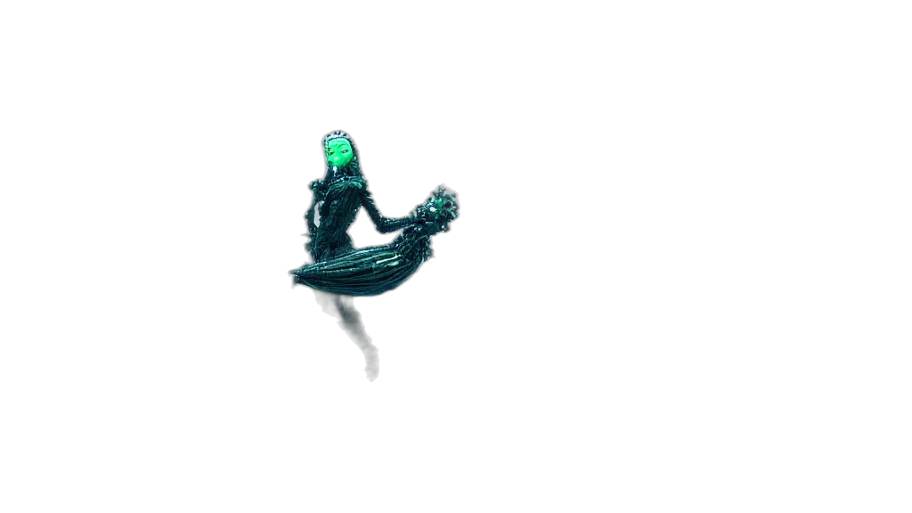 robot, creature, staff, sword transparent PNG cut-out
