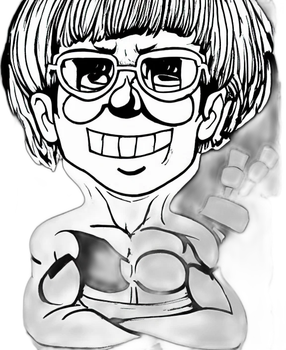 face, cartoon, pencil sketch, comic book art transparent PNG cut-out