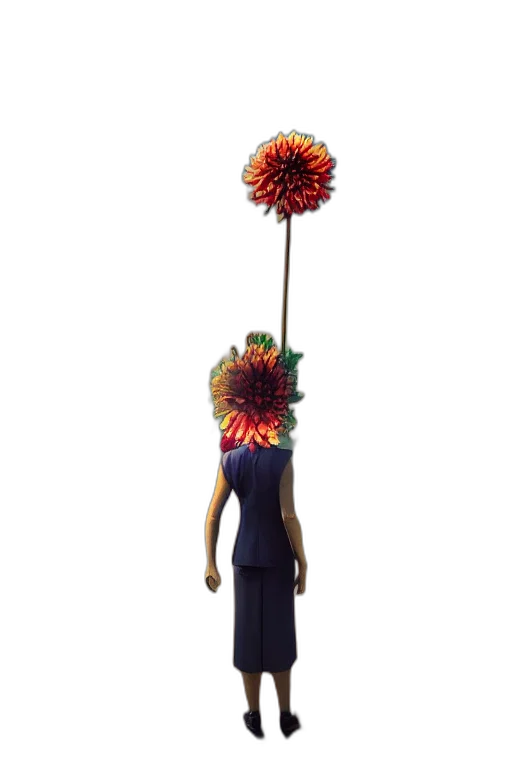 staff, flower, umbrella, crown transparent PNG cut-out