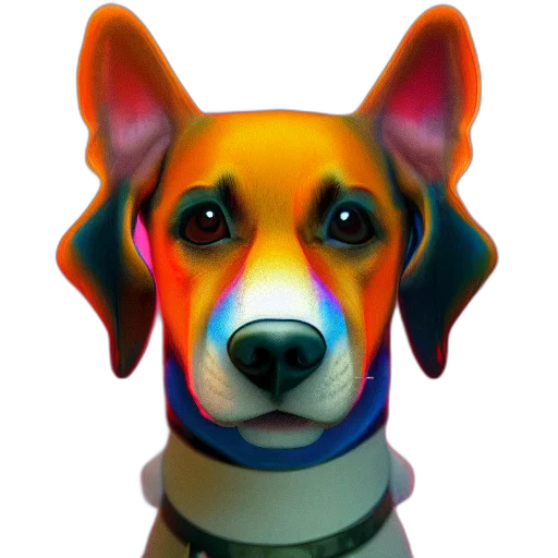 animal, staff, face, 3d render transparent PNG cut-out