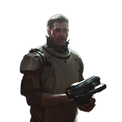 weapon, staff, jacket, robot transparent PNG cut-out