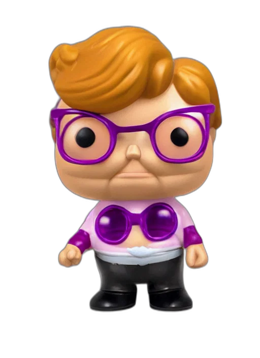 3d render, cartoon, funko, pop transparent PNG cut-out