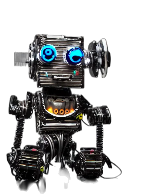 robot, cyberpunk, 3d render, concept art transparent PNG cut-out