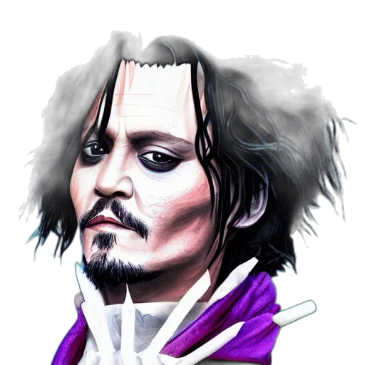face, staff, jacket, fantasy art transparent PNG cut-out