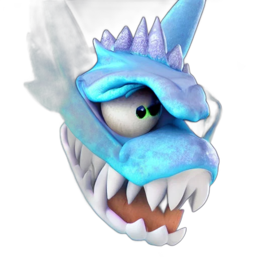 dragon, mask, creature, staff transparent PNG cut-out