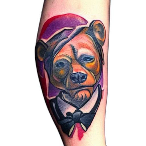 watercolor, tattoo, style, man transparent PNG cut-out