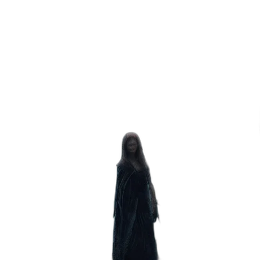 dress, creature, sword, staff transparent PNG cut-out
