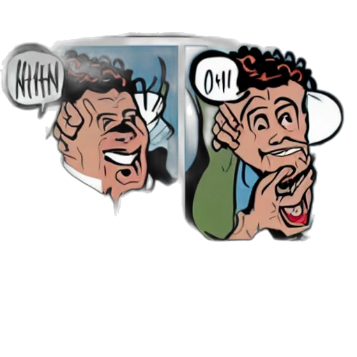 face, mask, comic book art, cartoon transparent PNG cut-out