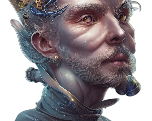 face, crown, mask, robot transparent PNG cut-out