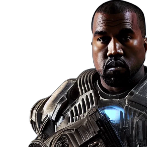 face, weapon, 3d render, concept art transparent PNG cut-out
