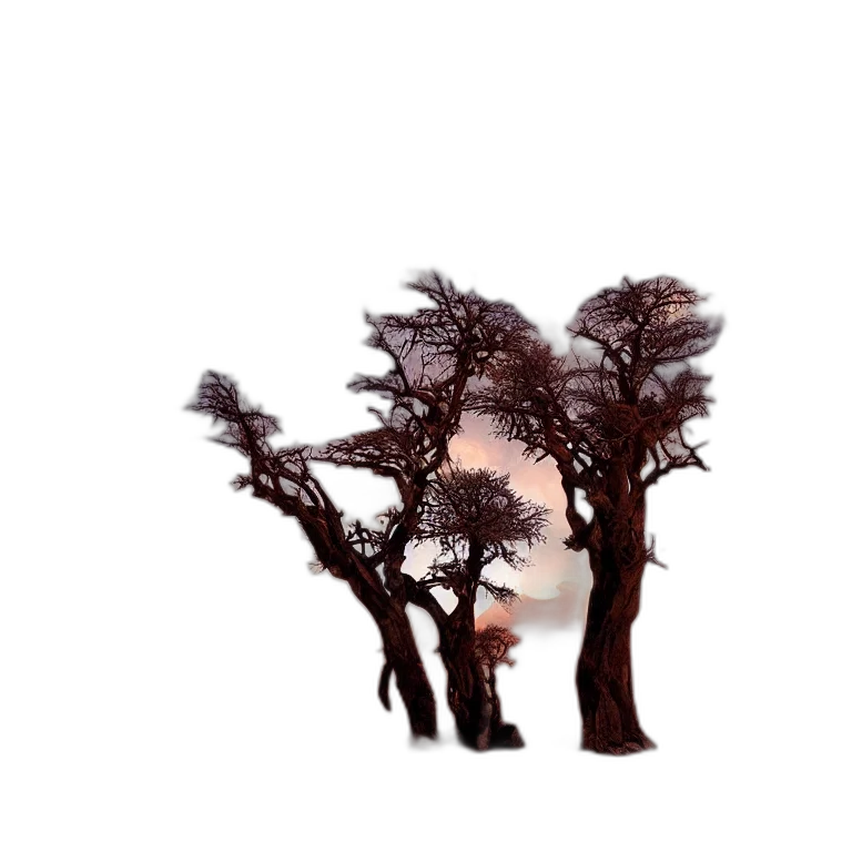 tree, hair, crown, creature transparent PNG cut-out