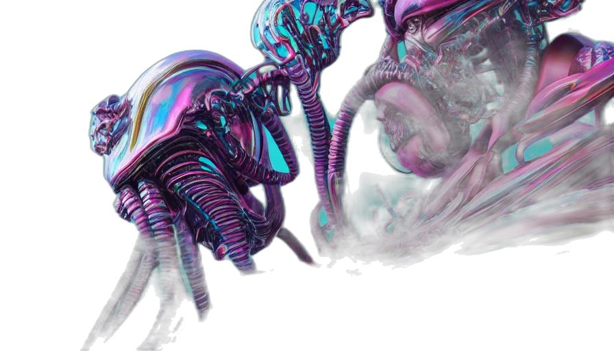 robot, creature, hair, concept art transparent PNG cut-out