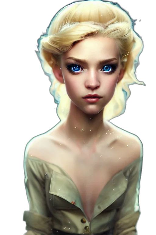 face, dress, crown, fantasy art transparent PNG cut-out