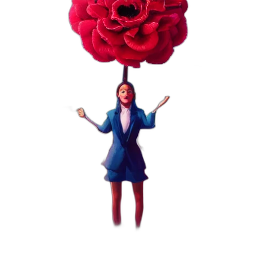 flower, umbrella, dress, crown transparent PNG cut-out