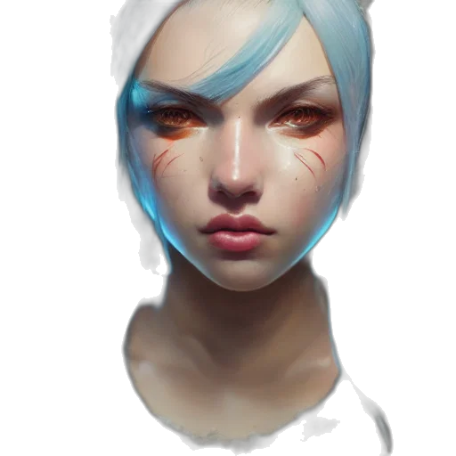 face, mask, robot, creature transparent PNG cut-out
